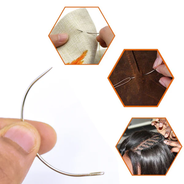 Curved Mattress Sewing Needles 3 Inch – Upholstery, Leather Craft & Hand Sewing Needles Pack of 5 - Image 4