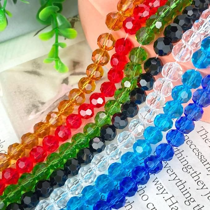 Crystal Glass Beads for Jewelry Making & DIY Craft 3 MM Faceted Round Blue Colour - Image 4