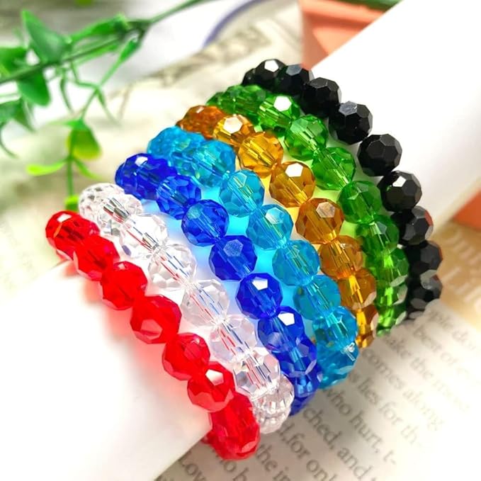 Crystal Glass Beads for Jewelry Making & DIY Craft 3 MM Faceted Round Blue Colour - Image 3