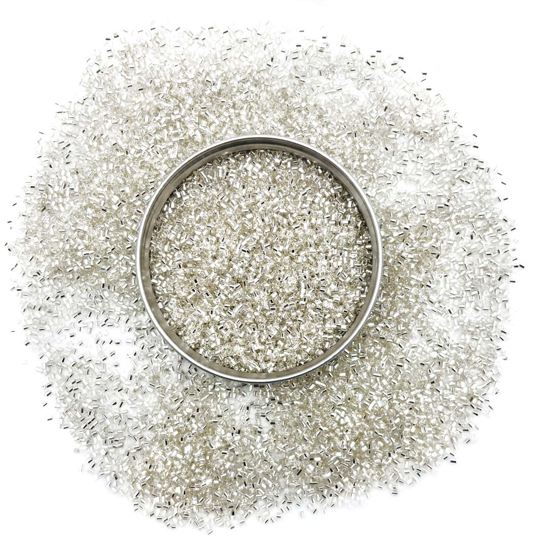 Round Cutdana Glass Beads for Embroidery White