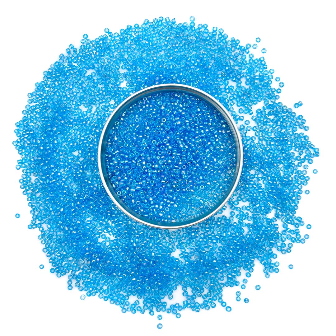 Sky Blue Round Rocaille Glass Seed Beads-11/0 (2 MM)