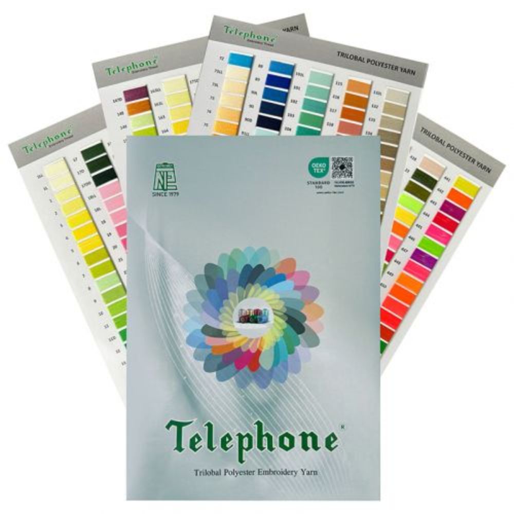 Polyester Embroidery Thread Fabric Shade Card with 400 Color Shades for Embroidery, Textile & Fabric Design