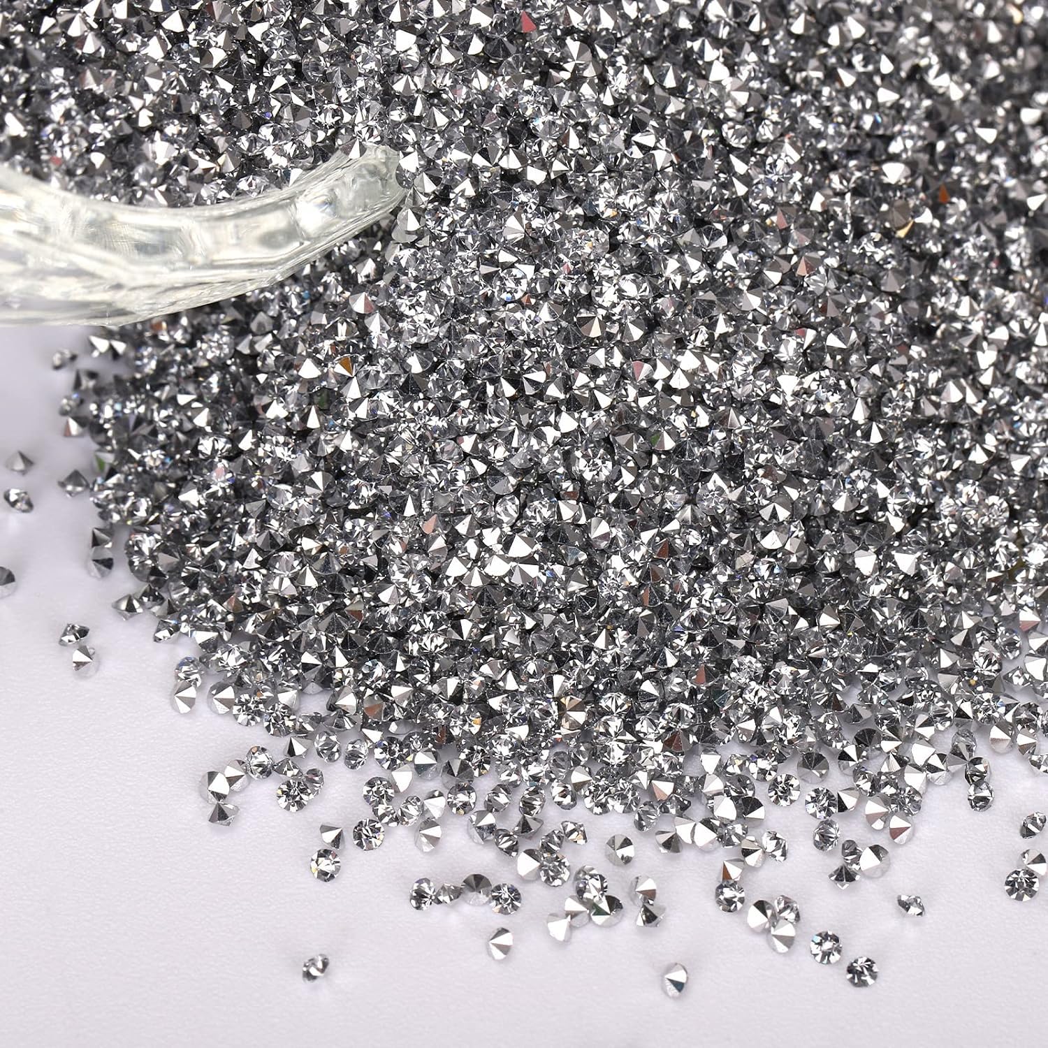 Rhinestone Chatons 8SS Silver Crystal Stones for Jewelry Making, Embroidery, Nail Art & DIY Crafts (400 Pieces)
