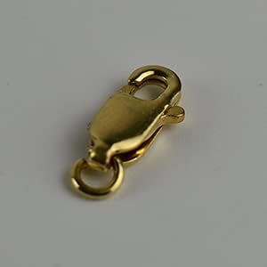 Lobster Clasp for Jewellery Making | Rectangle Metal Clasps for Necklace, Bracelet & DIY Crafts | 10 MM | Gold | 10 Pcs - Image 3