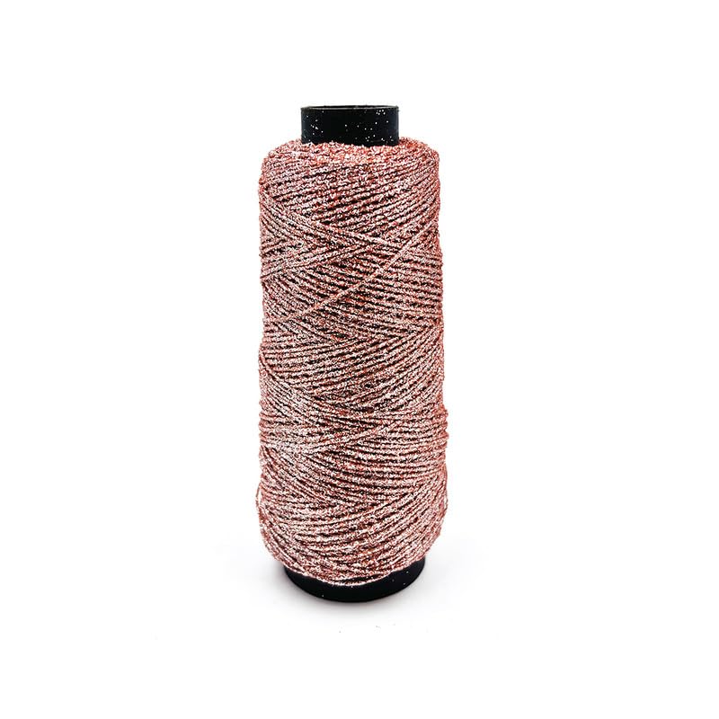 Pink Metallic Zari Thread for Embroidery, Jewellery Making, Craft Decoration, Gift Wrapping, Macrame, Tassel & DIY Projects