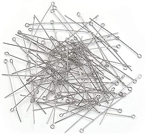 Open Eye Pins for Jewellery Making | 1 Inch Silver Eye Pins for Earrings, Necklace, Bracelet, Beads & DIY Crafts | 200 Pcs - Image 5