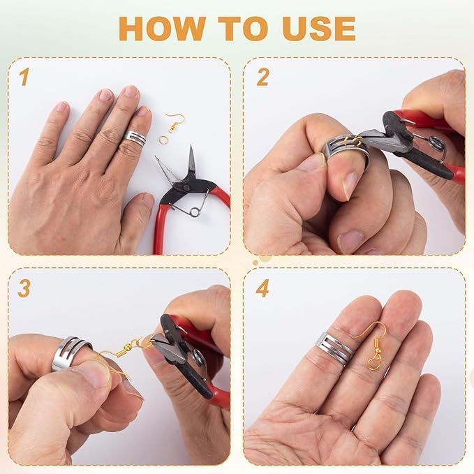 Silver Jump Ring Opener Tool 18mm x 9mm Jewelry Making Finger Protector Ring Opening Tool for DIY Jewelry Repair, Chain & Craft Work - Image 2