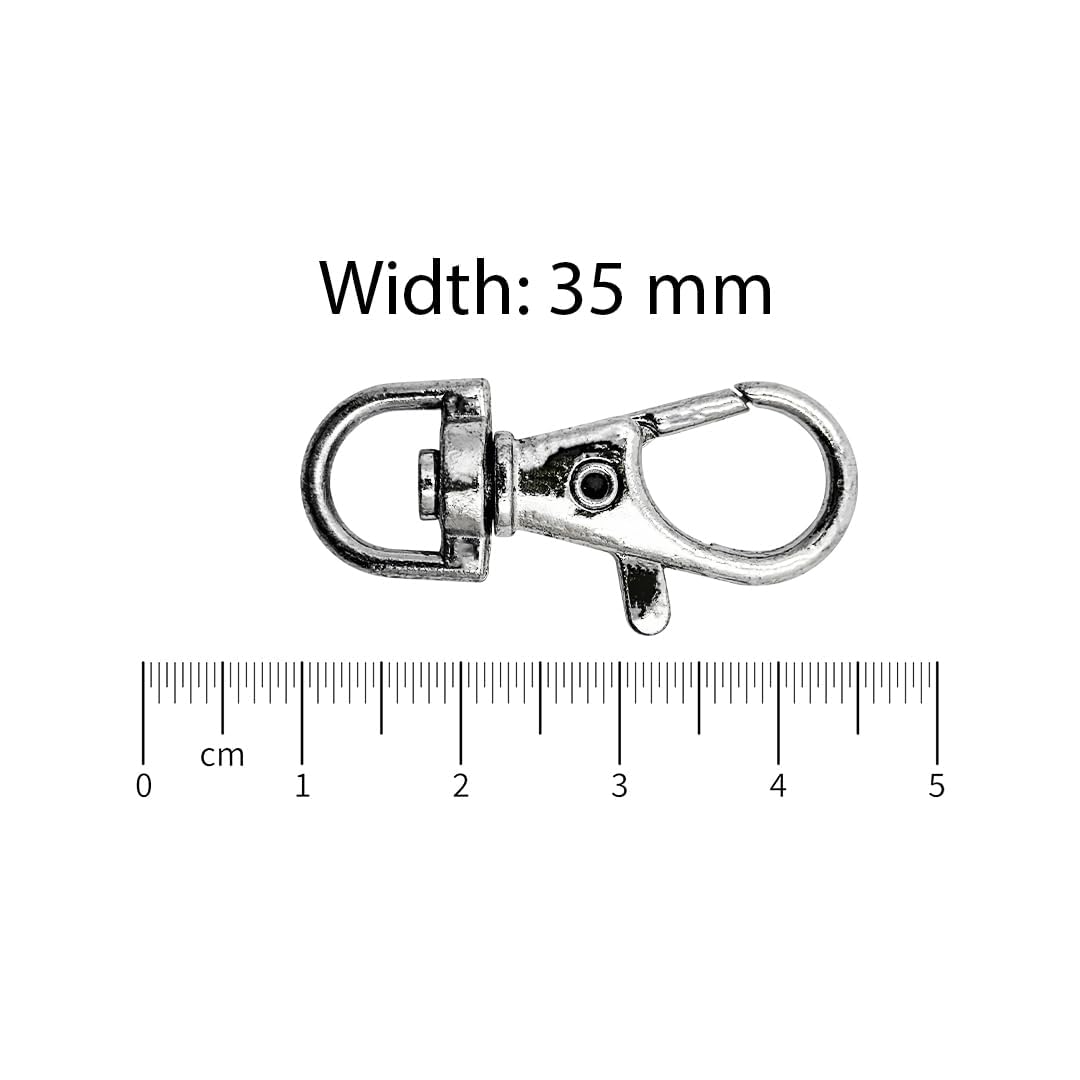 35mm Metal Lanyard Snap Hook Lobster Clasp Swivel Hook for Keychain, Bag & DIY Crafts | Gold | 10 Pieces - Image 2