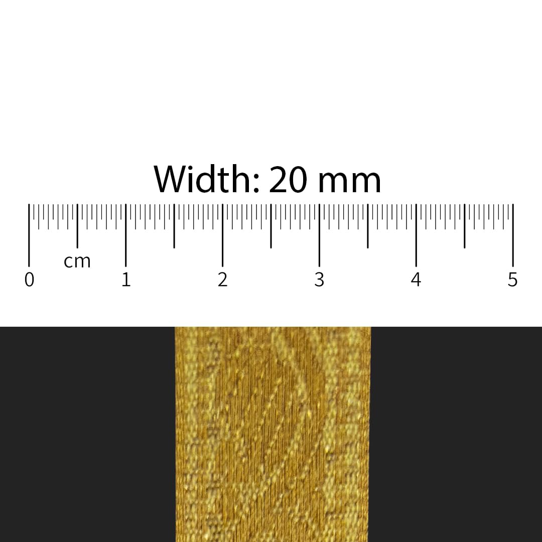 Pattu Border Zari Thread Lace for Saree & Blouse | Decorative Embroidery Border Trim | 12 CM | Gold | 1 Roll | 16 M - Image 2