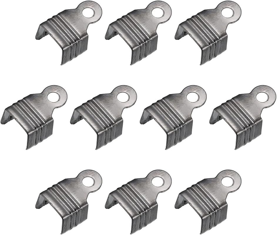 Silver Fold Over Crimp Bead Covers for Jewelry Making | Crimp Cord Ends, Leather Cord Tips, Necklace & Bracelet Connectors