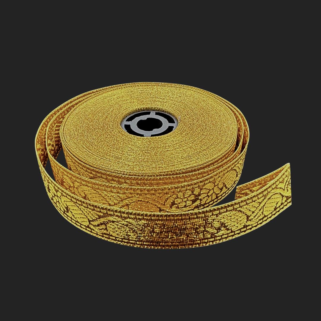 Pattu Border Zari Thread Lace for Saree & Blouse | Decorative Embroidery Border Trim | 12 CM | Gold | 1 Roll | 16 M - Image 3