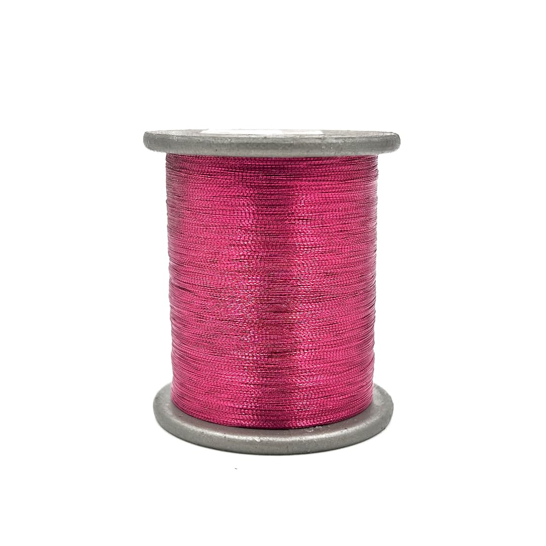 Pink Metallic Zari Embroidery Thread | Premium Zari Thread for Aari Work, Hand Embroidery, Sewing & Crafts