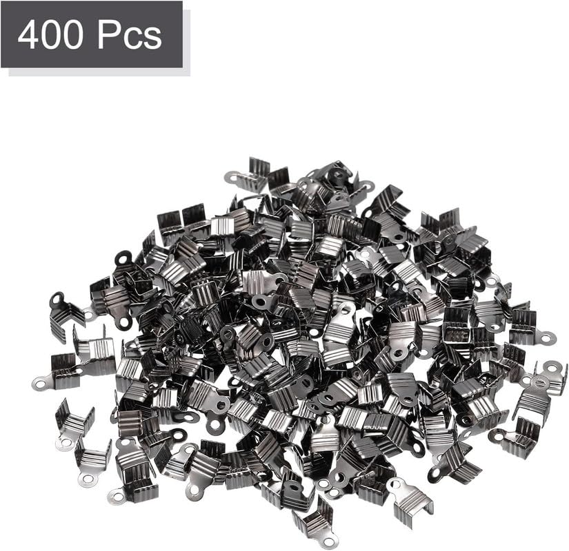 Silver Fold Over Crimp Bead Covers for Jewelry Making | Crimp Cord Ends, Leather Cord Tips, Necklace & Bracelet Connectors - Image 3