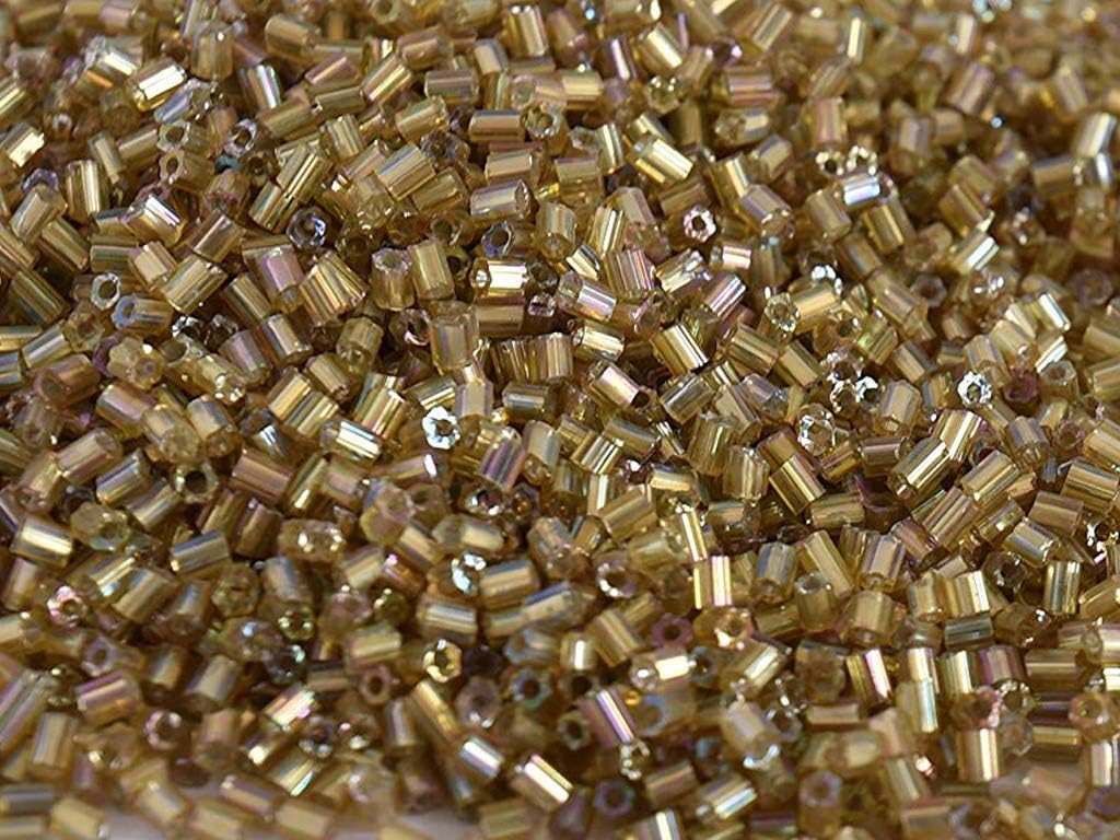 10/0 Gold Hexagon Cutdana Seed Beads 2mm for Embroidery, Jewelry Making, Beading, Sewing, Craft & DIY Projects | Pack of 50g, 100g, 250g & 450g - Image 2