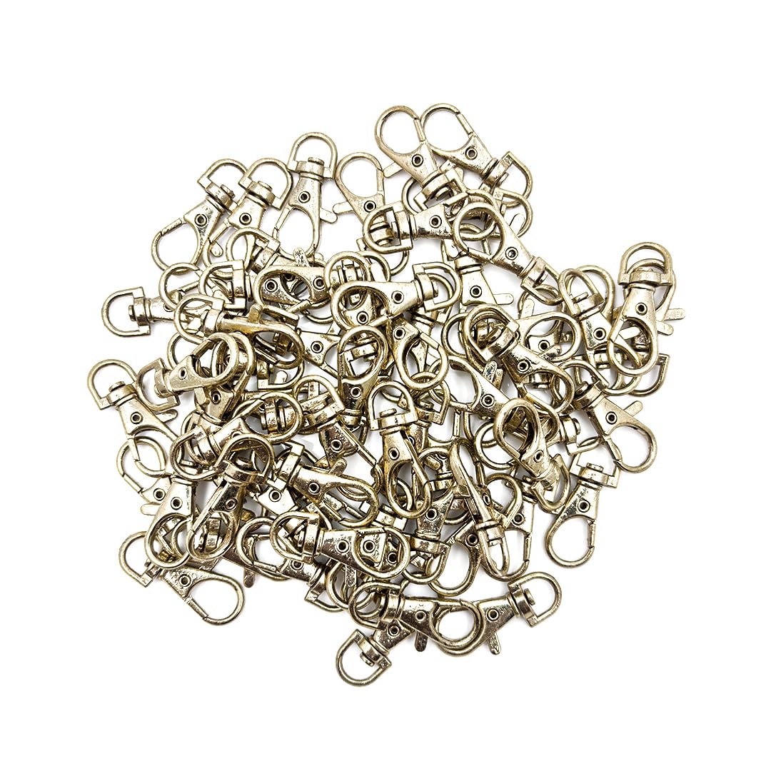 35mm Metal Lanyard Snap Hook Lobster Clasp with Swivel Hook for Keychain, Bag & DIY Crafts | Bronze | 10 Pcs