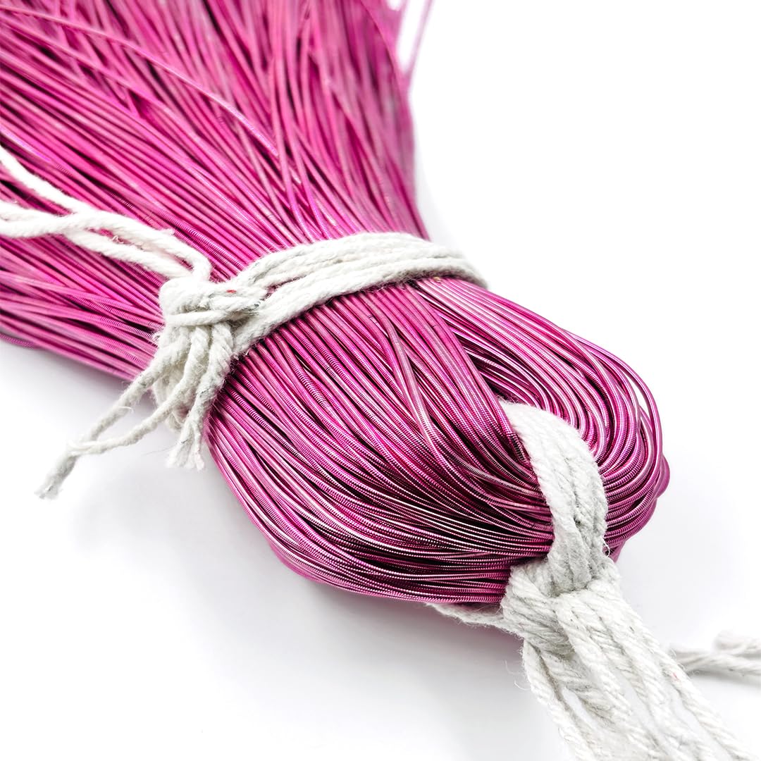 Rose Red Metallic Craft Wire for Jewelry Making, Embroidery & DIY Craft Projects | 1MM Flexible French Wire - Image 2