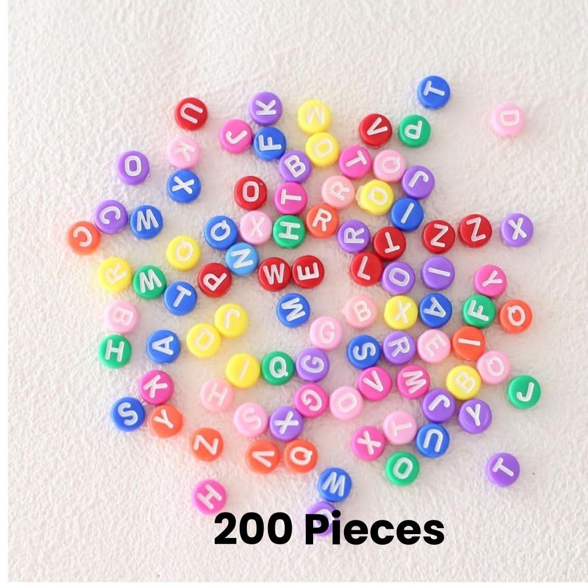 Multicolor Acrylic Alphabet Letter Round Beads 6mm for Jewelry Making | A–Z Spacer Beads for Bracelets, Necklaces, Keychains & DIY Crafts | Pack of 200 & 500 Pieces - Image 6